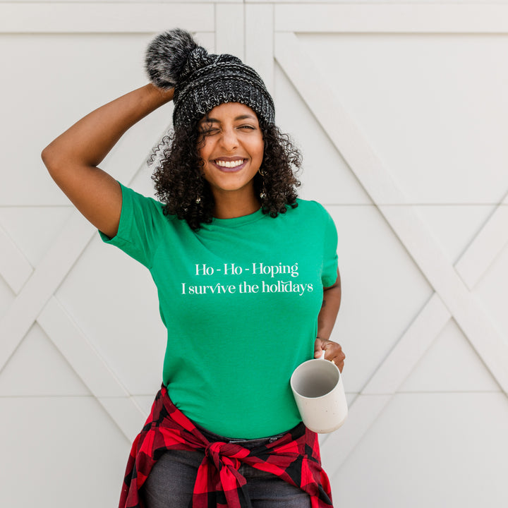 Hoping I Survive the Holidays Heather Tee