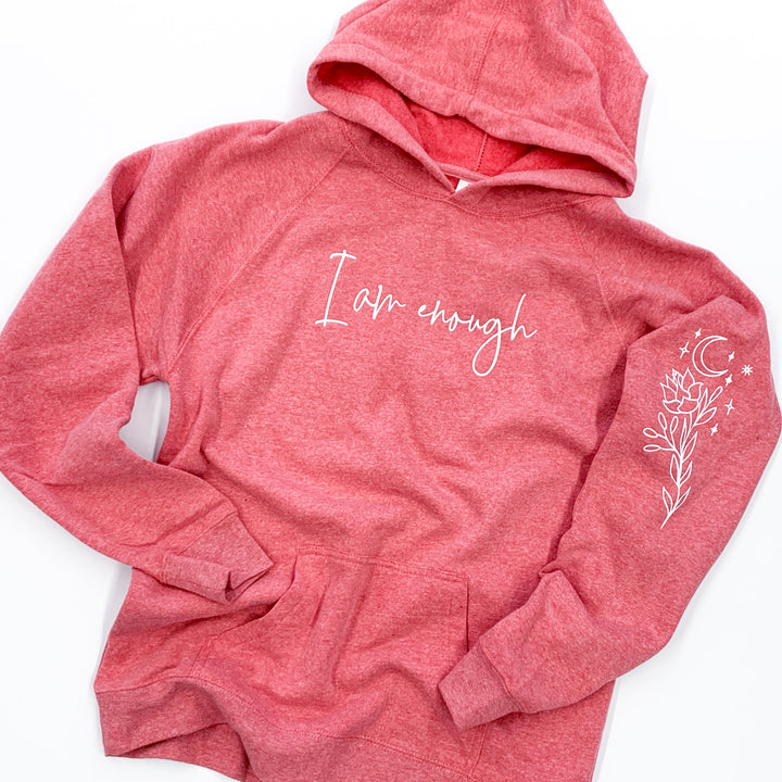 I Am Enough Pomegranate Youth + Adult Hoodie