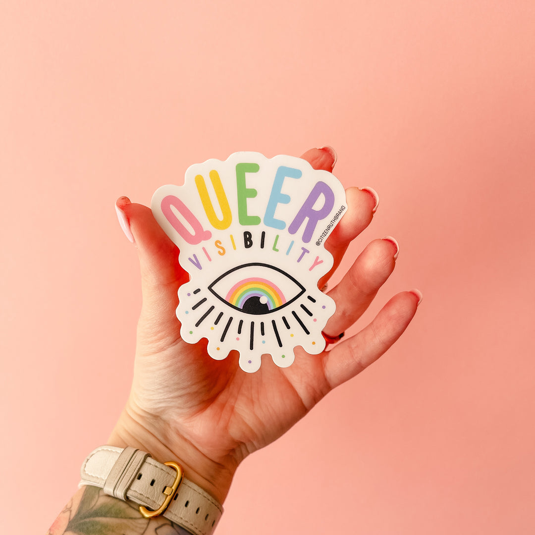 Queer Visibility Waterproof Sticker  |  Featured Brand