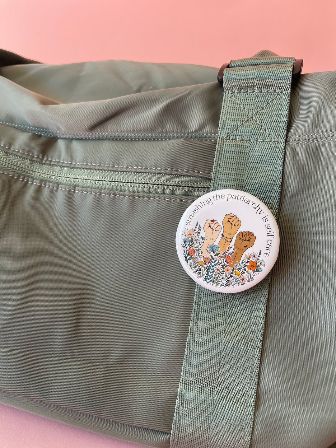 Smashing The Patriarchy Is Self Care Pinback Button