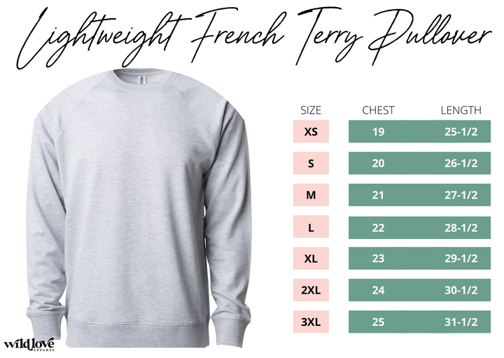 Floral Moon Phase Gray French Terry Lightweight Pullover