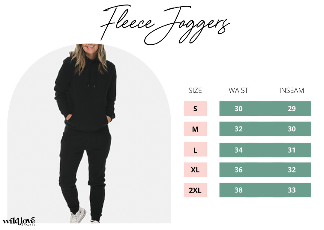 Flowers Fleece Joggers |  White Ink