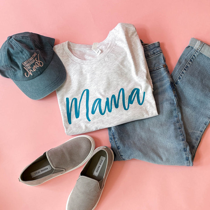 Mama Ash Tee  |  Teal Ink