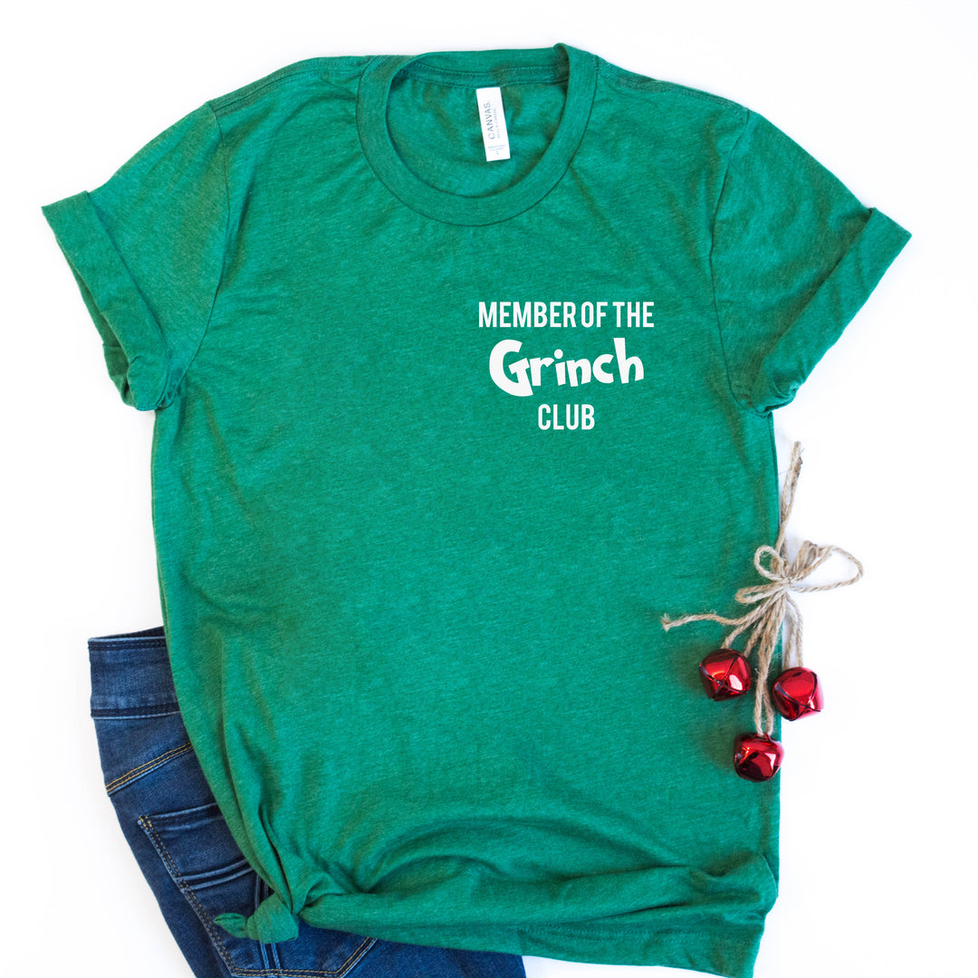 Member of the Grinch Club Heather Tee  |  White Ink