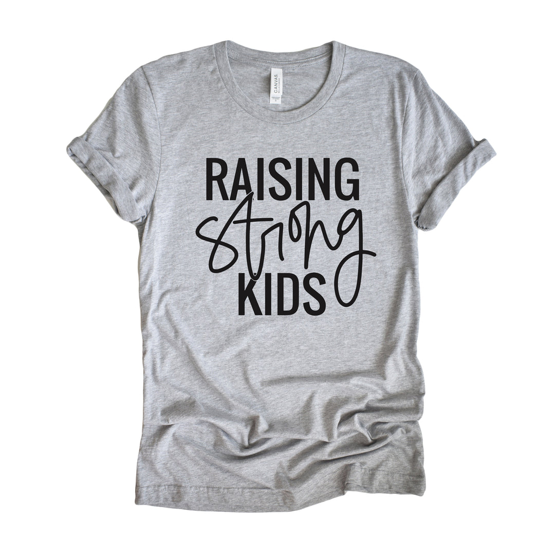 Raising Strong Kids (script) Athletic Gray Tee