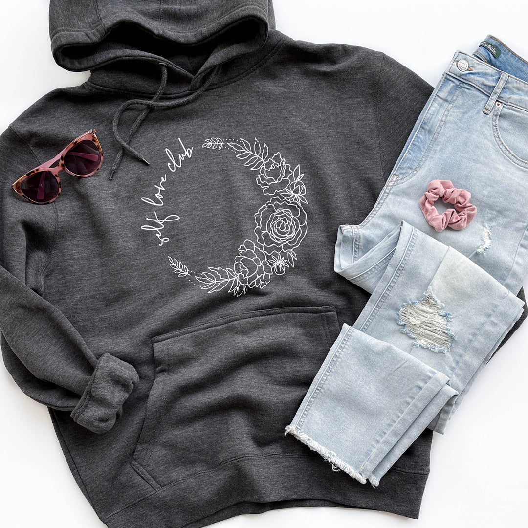 Self Love Club Charcoal Fleece Hoodie