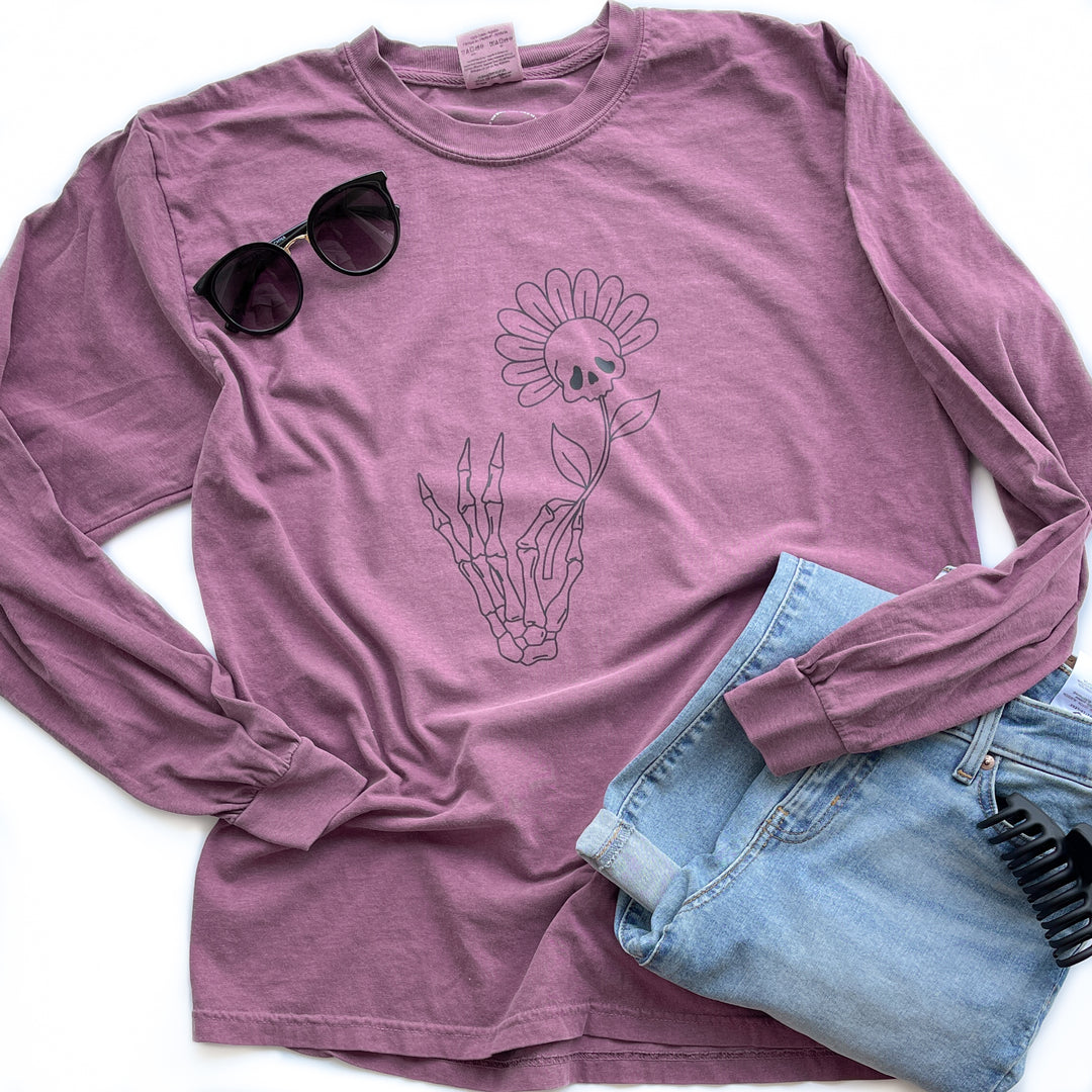 Skull Daisy Garment-Dyed Tee OR Long Sleeve Tee