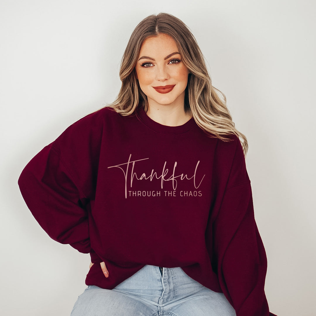Thankful Through the Chaos Pullover  |  Rose Gold Ink