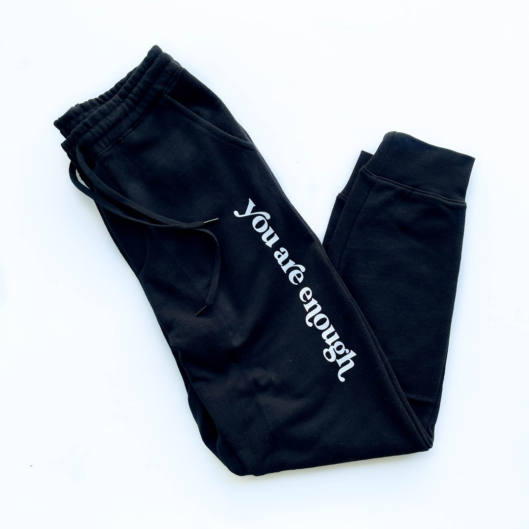 You Are Enough Black Joggers