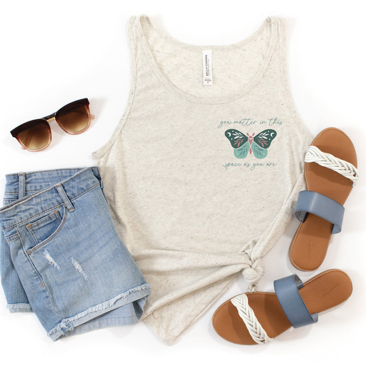 You Matter In This Space Oatmeal Unisex Tank