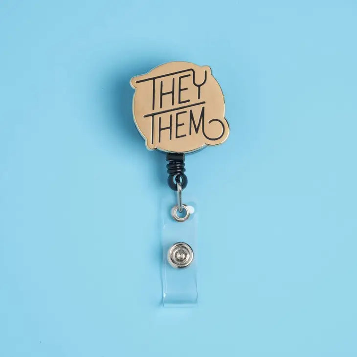 They/Them Enamel Badge Reel  |  Featured Brand