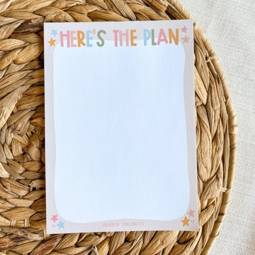 Here's The Plan Notepad  |  Featured Brand