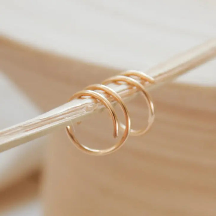 Twist-In Double Huggie Hoop Earrings  |  Featured Brand