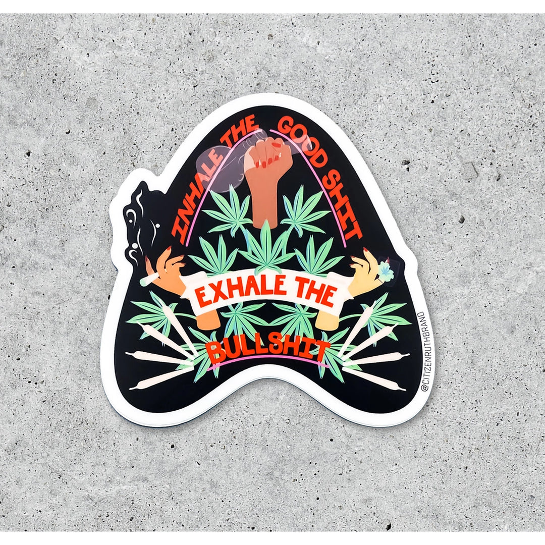 Inhale the Good Shit Waterproof Sticker  |  Featured Brand